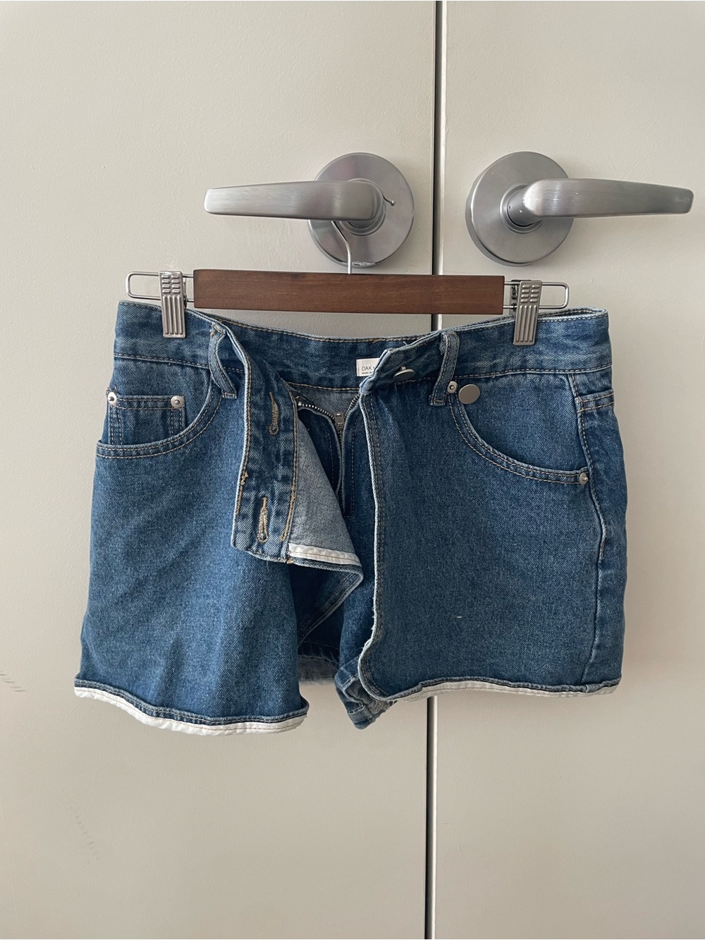 Classic Dark Blue Denim Women's Shorts
